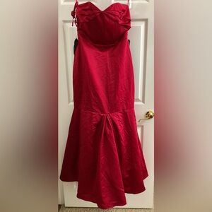 Gorgeous Impressions #1689 Claret Red with Black Ribbon Dress Size 8 NWT